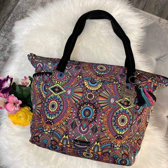 NEW! The Sak Rainbow Wanderlust Sakroots Tacoma Large Travel Weekender Tote - Picture 2 of 15